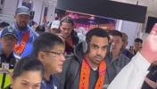 菲律宾乔丹？克拉克森抵达马尼拉机场 来接机的人不少啊